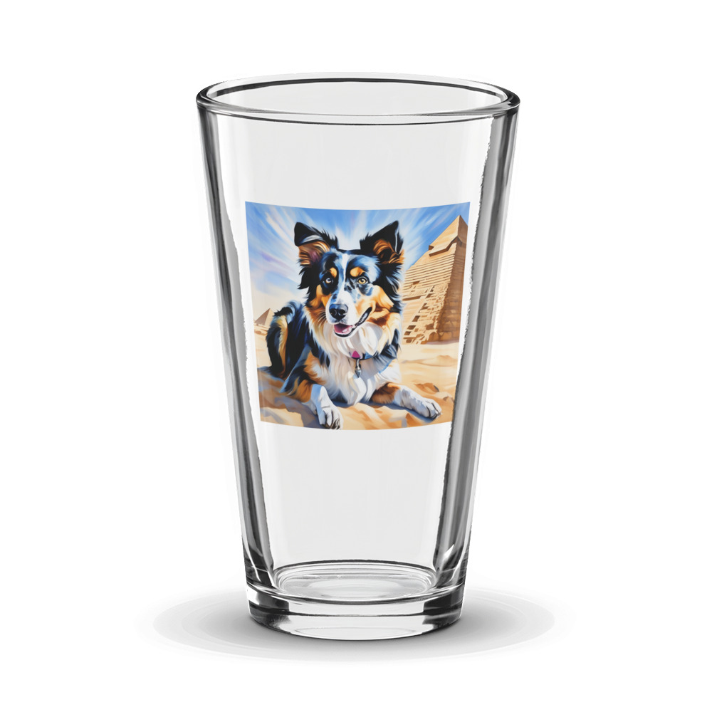PugMug Custom Australian Shepherd Dog Glass Tumbler