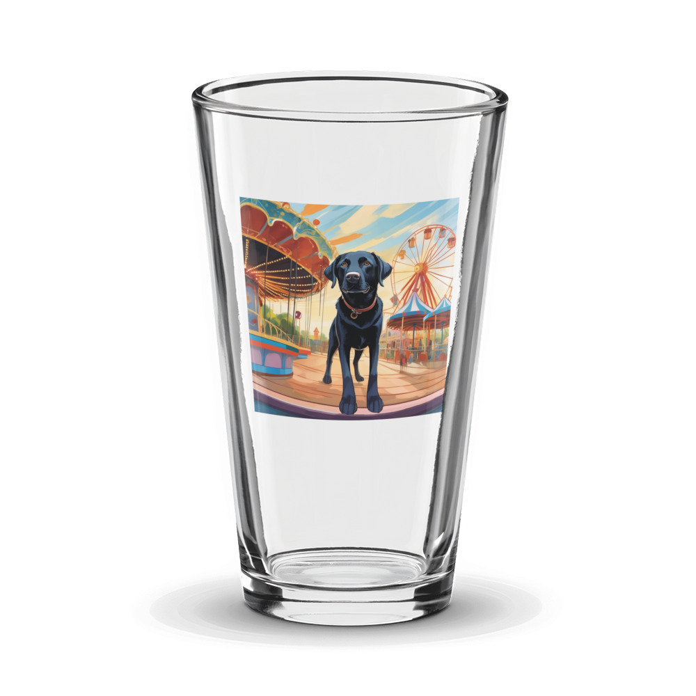 PugMug Custom Black Labrador Retriever Glass Tumbler