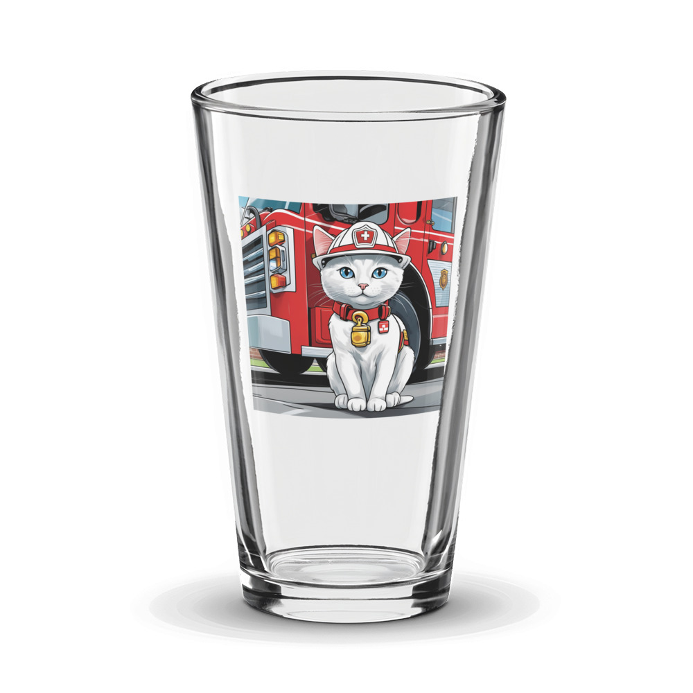 PugMug Custom White Companion Cat Glass Tumbler