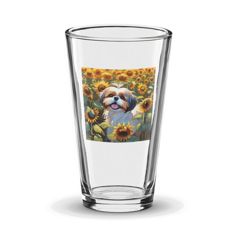 PugMug Custom Shih Tzu Glass Tumbler