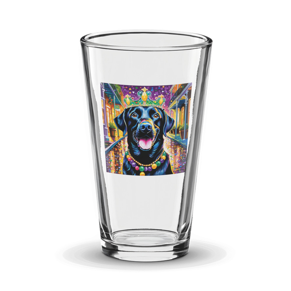 PugMug Custom Black Labrador Retriever Glass Tumbler