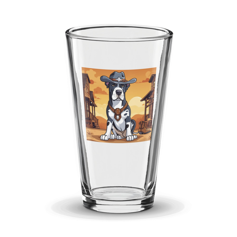 PugMug Custom Great Dane Glass Tumbler
