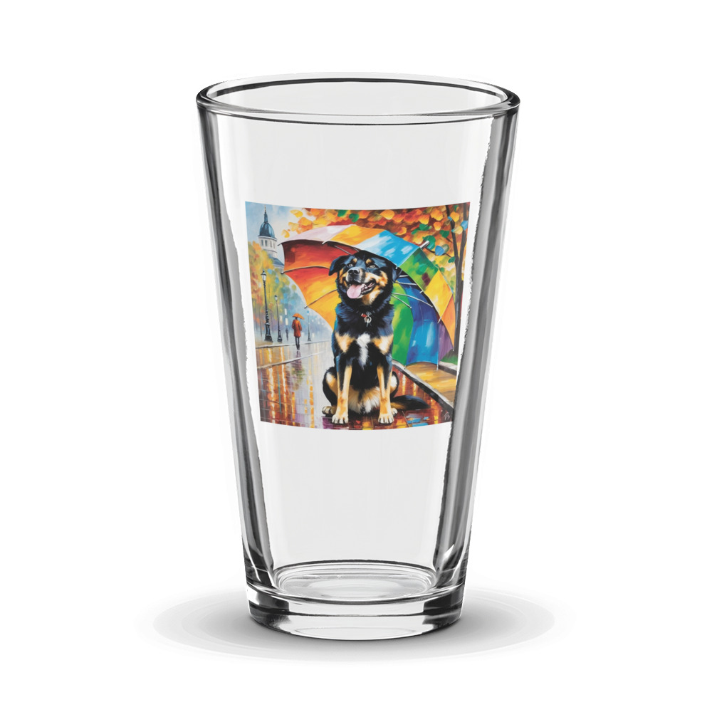 PugMug Custom Blue Glass Tumbler