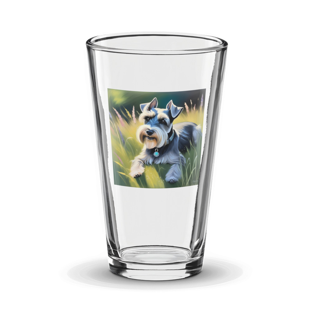 PugMug Custom Miniature Schnauzer Glass Tumbler