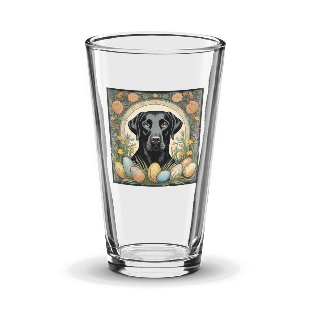 PugMug Custom Black Labrador Retriever Glass Tumbler