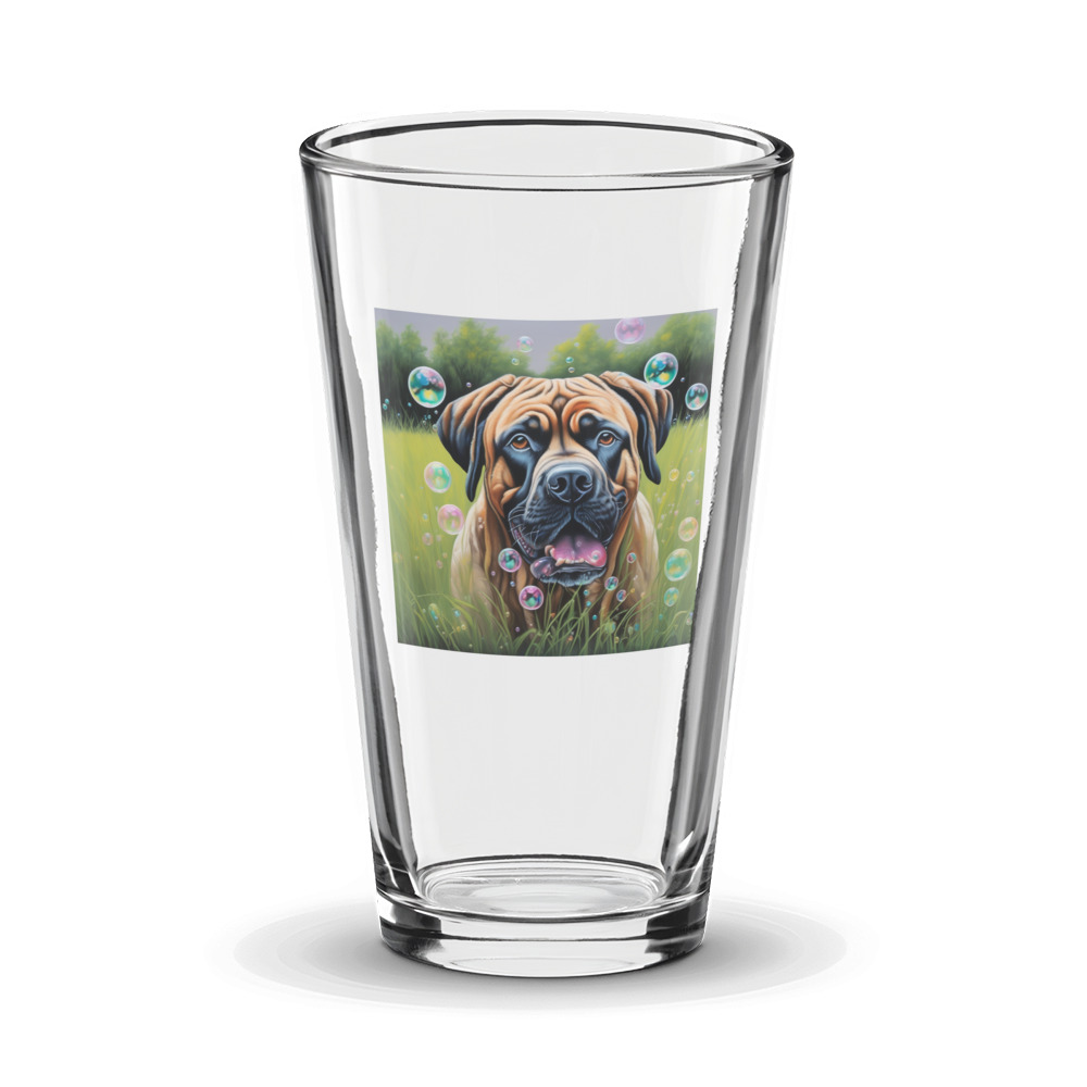 PugMug Custom Mastiff Glass Tumbler