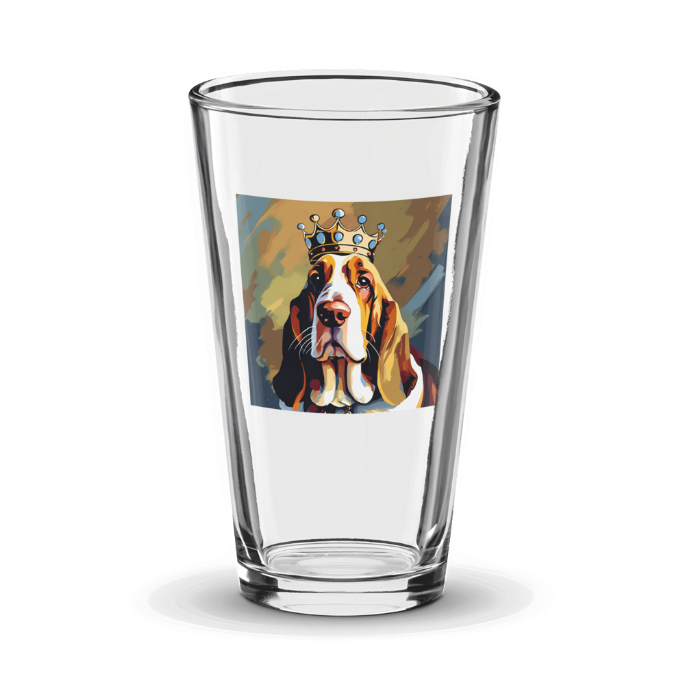 PugMug Custom Basset Hound Glass Tumbler