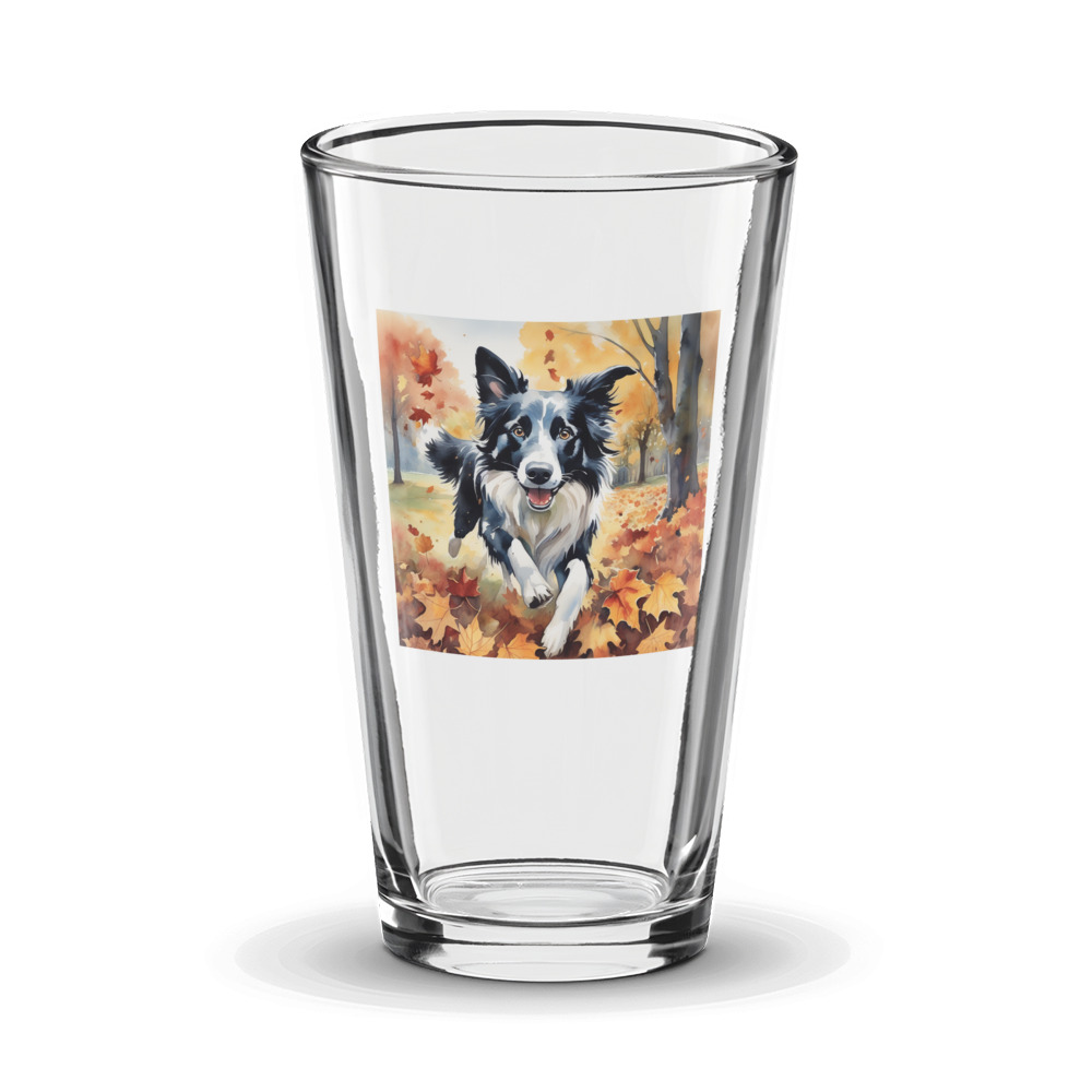PugMug Custom Border Collie Glass Tumbler