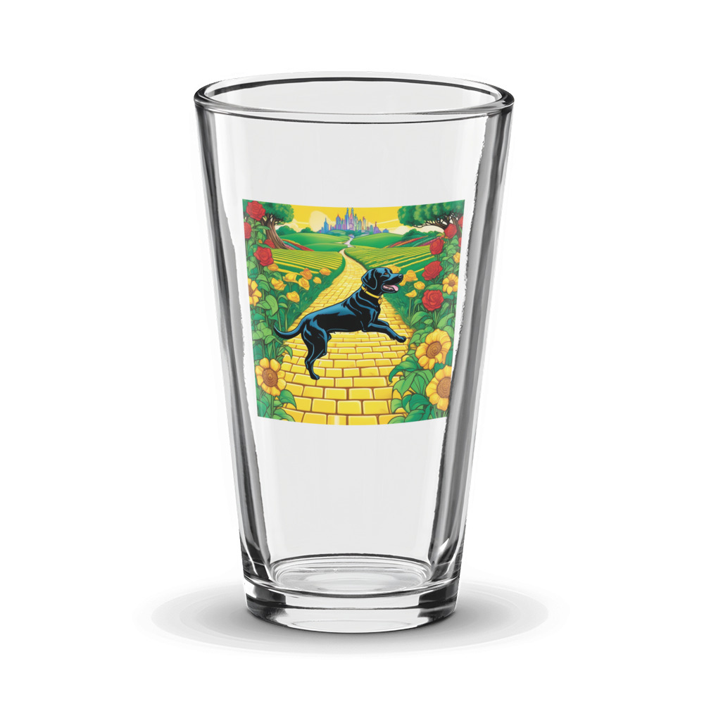 PugMug Custom Black Labrador Retriever Glass Tumbler