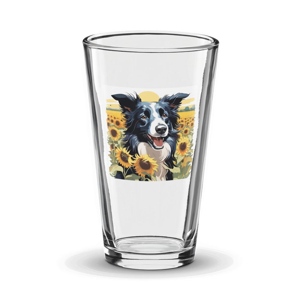 PugMug Custom Border Collie Glass Tumbler
