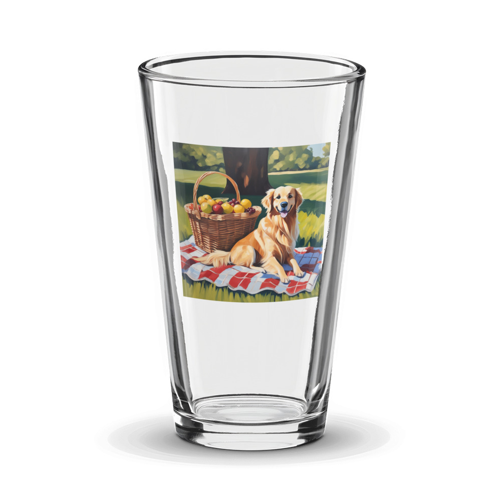 PugMug Custom Golden Retriever Glass Tumbler
