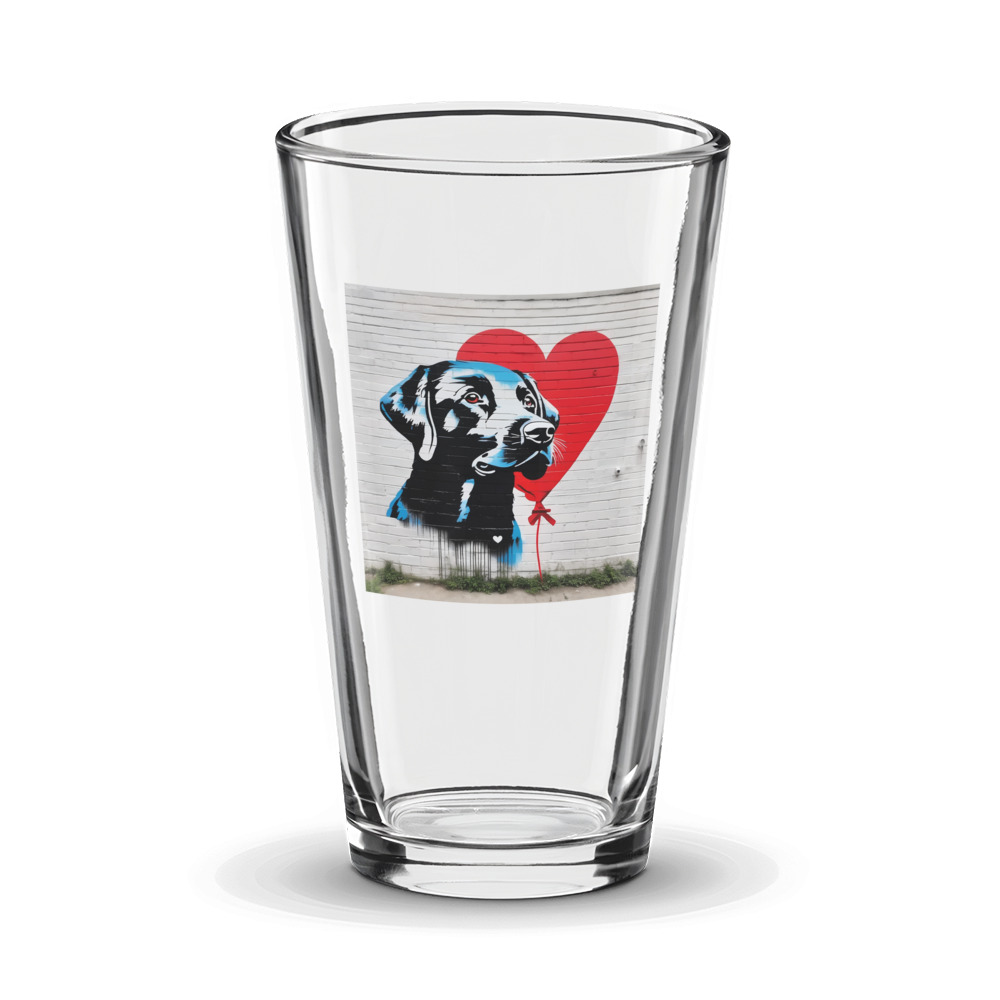 PugMug Custom Black Labrador Retriever Glass Tumbler