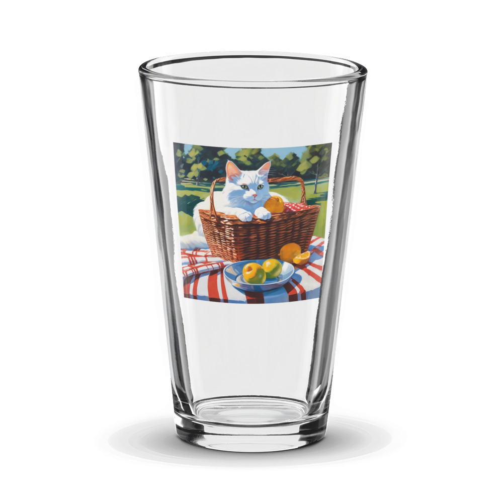 PugMug Custom White Companion Cat Glass Tumbler