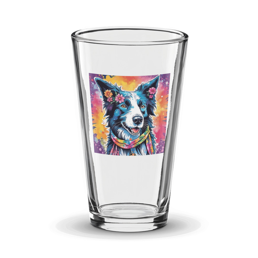 PugMug Custom Border Collie Glass Tumbler