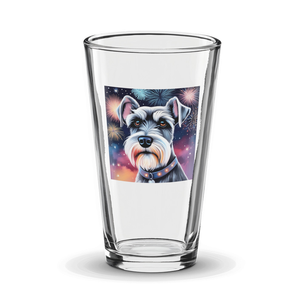 PugMug Custom Miniature Schnauzer Glass Tumbler