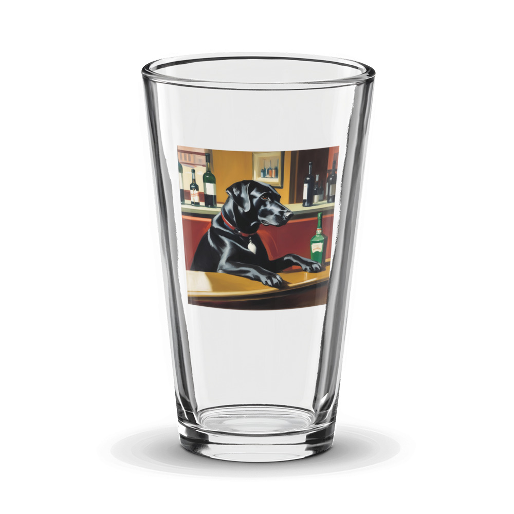 PugMug Custom Black Labrador Retriever Glass Tumbler