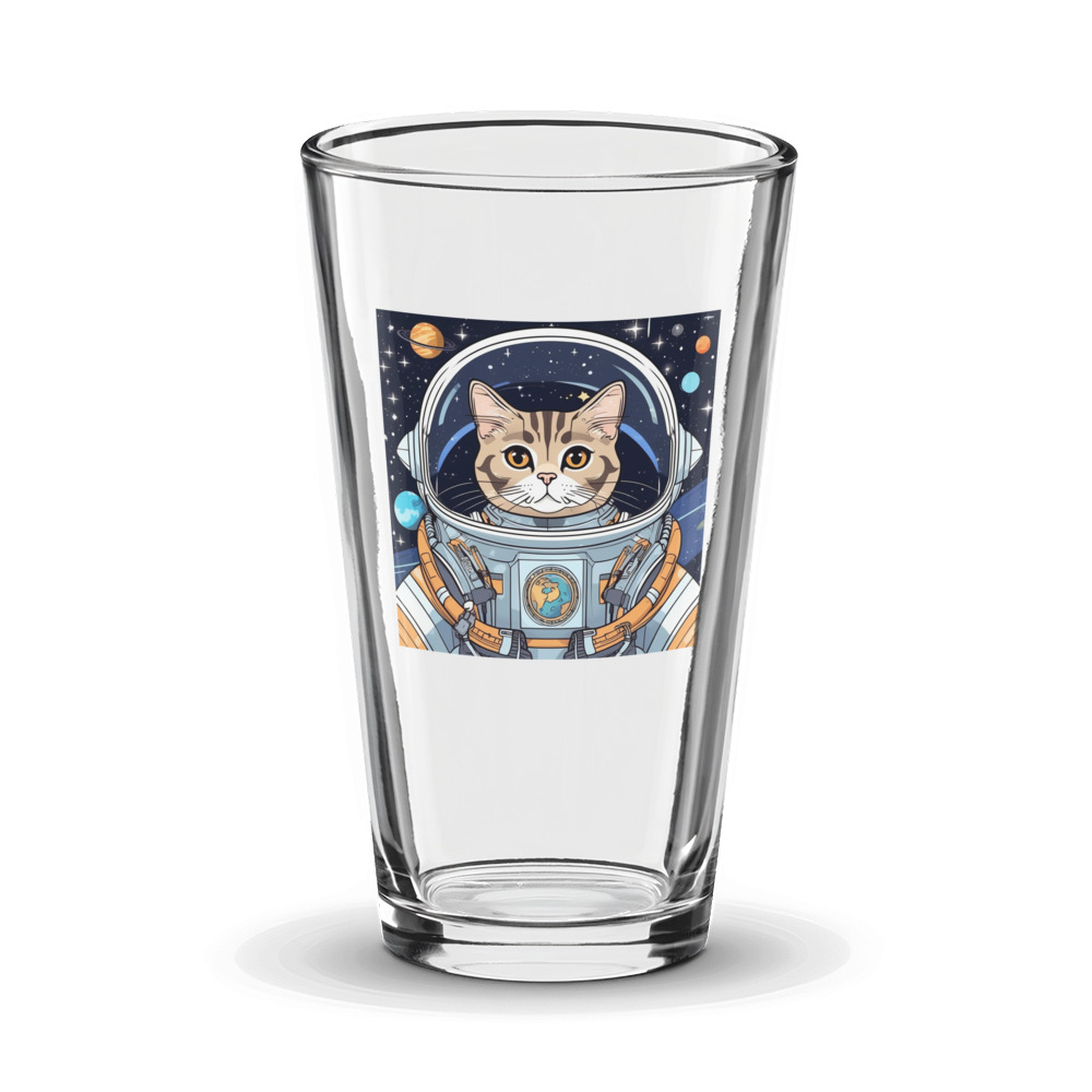 PugMug Custom Tabby Scottish Fold Cat Glass Tumbler