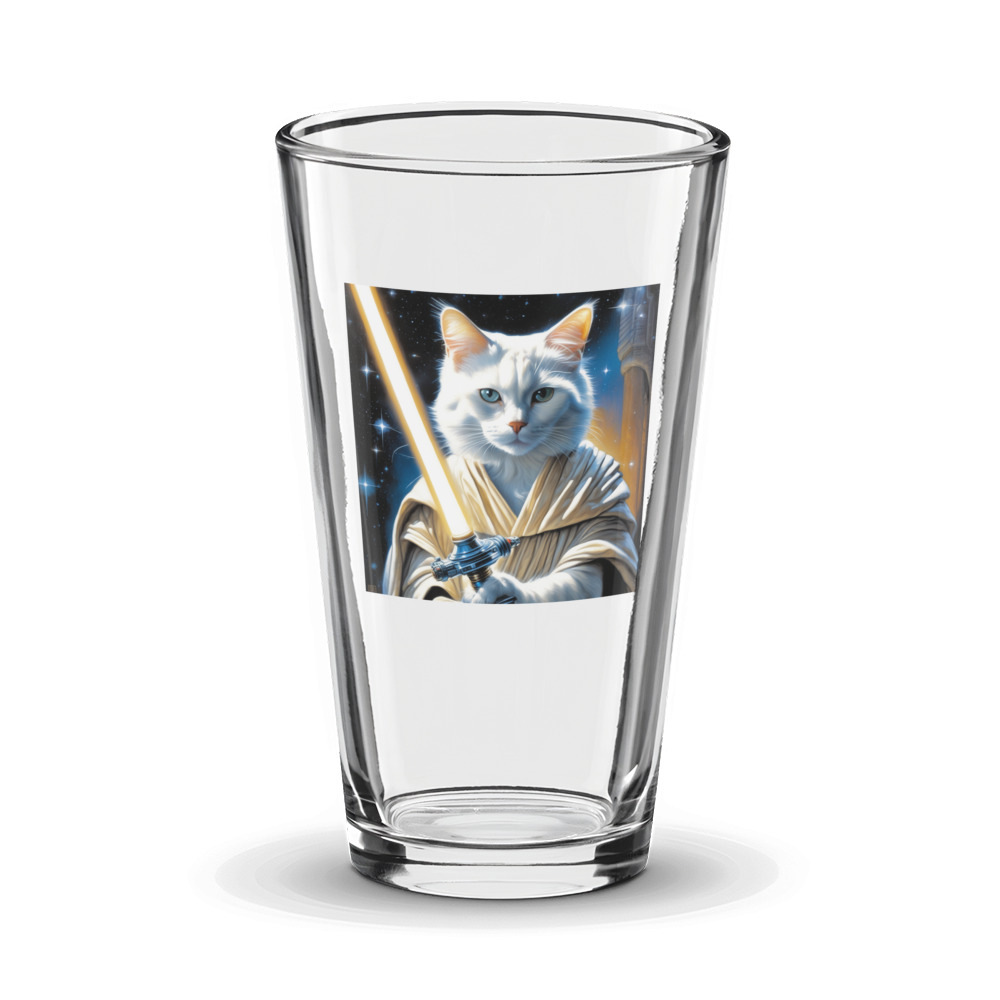 PugMug Custom White Companion Cat Glass Tumbler