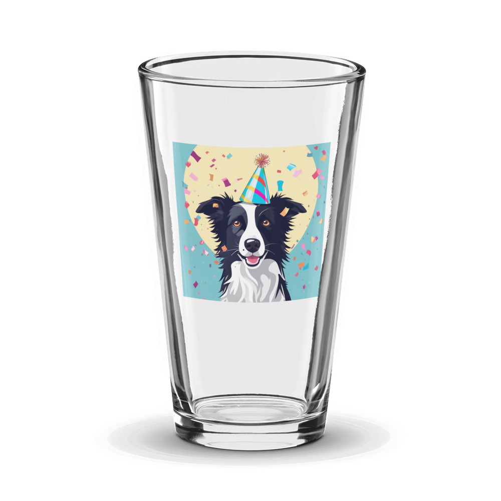 PugMug Custom Border Collie Glass Tumbler