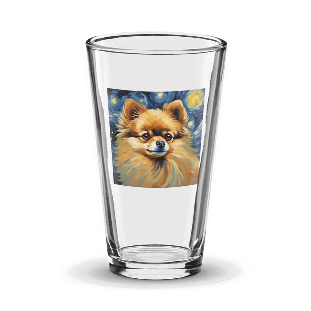 PugMug Custom Tan Pomeranian Glass Tumbler