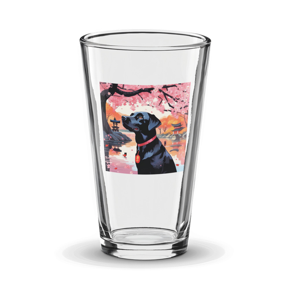 PugMug Custom Black Labrador Retriever Glass Tumbler