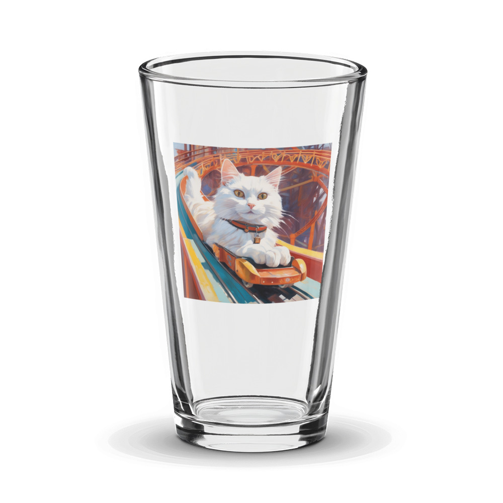 PugMug Custom White Companion Cat Glass Tumbler