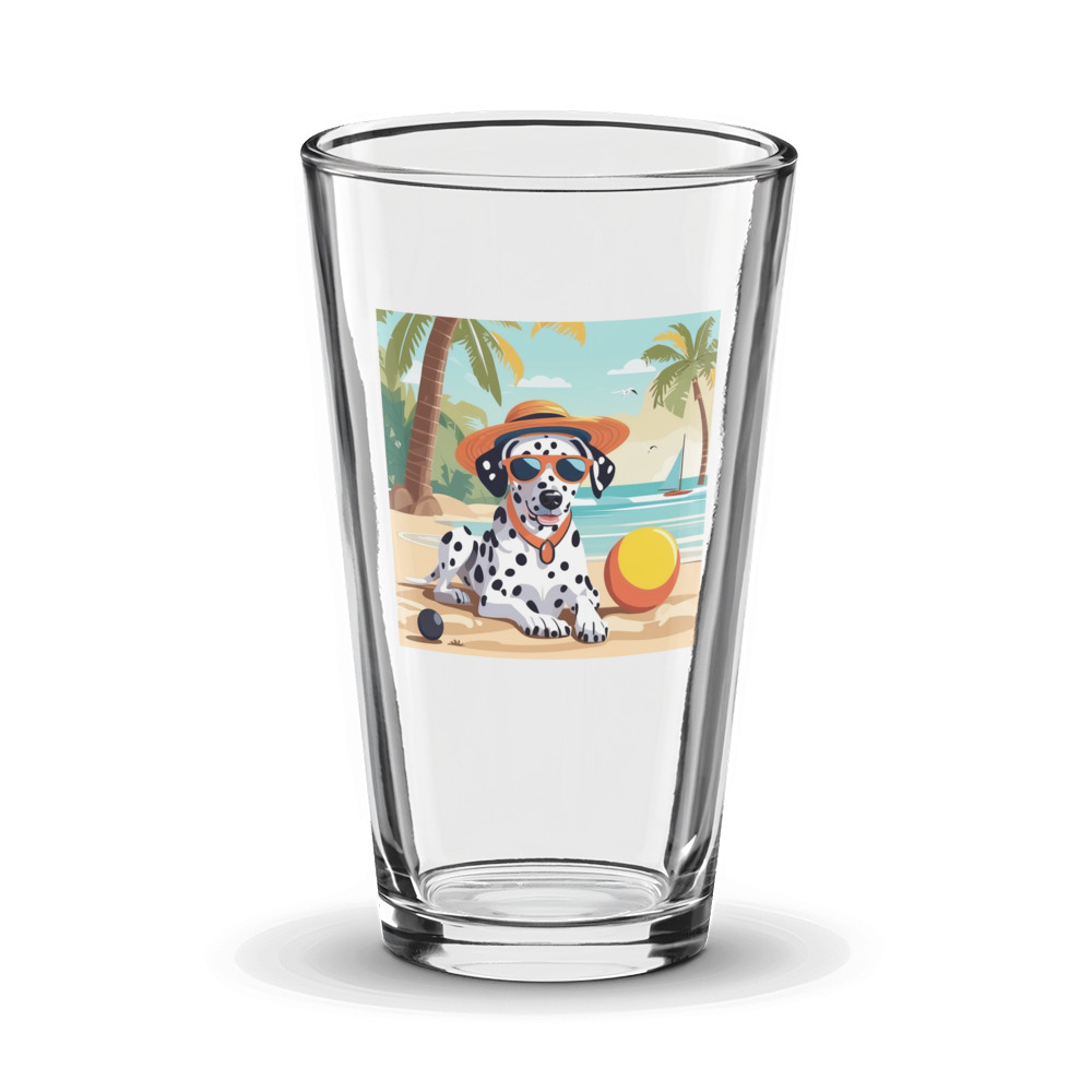 PugMug Custom Dalmatian Glass Tumbler