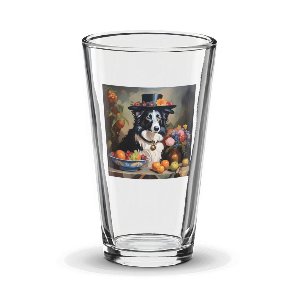 PugMug Custom Border Collie Glass Tumbler