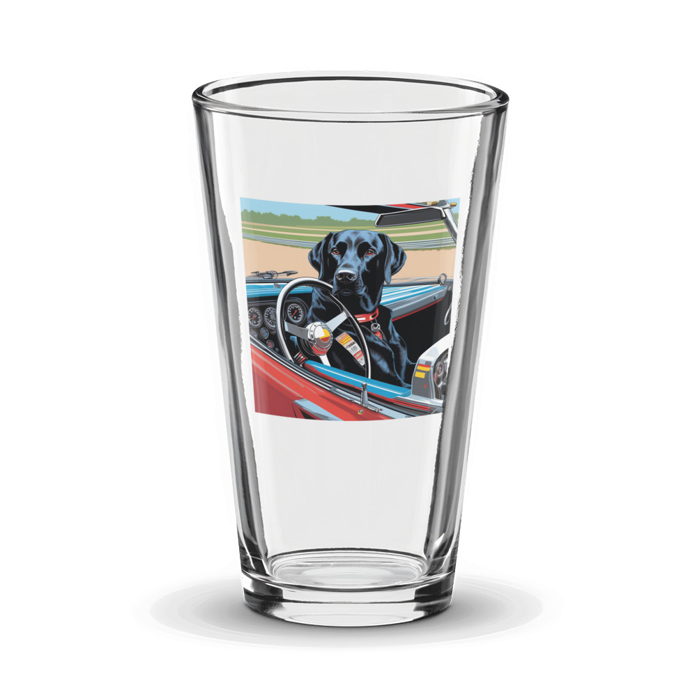 PugMug Custom Black Labrador Retriever Glass Tumbler