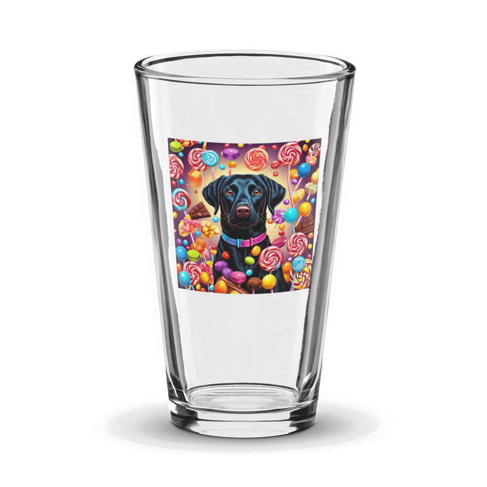 PugMug Custom Black Labrador Retriever Glass Tumbler