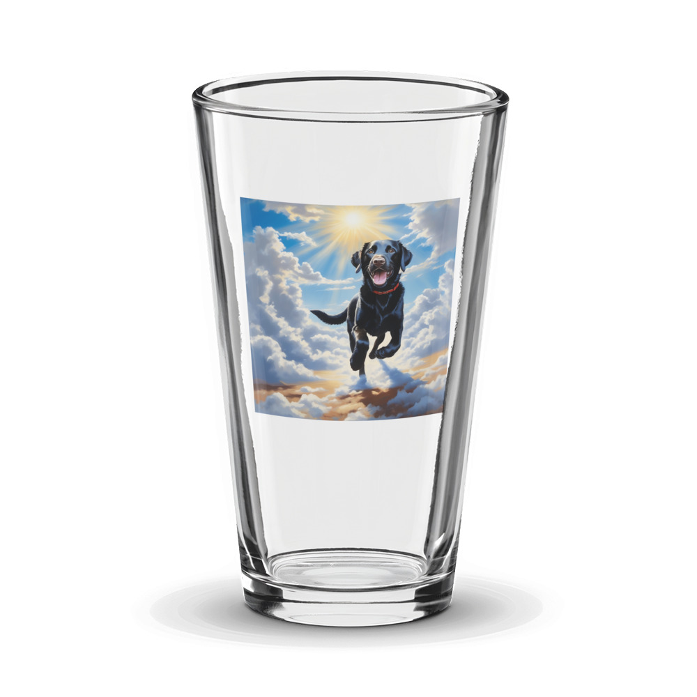 PugMug Custom Black Labrador Retriever Glass Tumbler