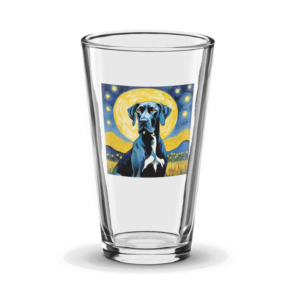 PugMug Custom Great Dane Glass Tumbler