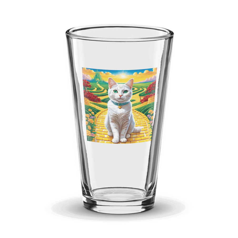 PugMug Custom White Companion Cat Glass Tumbler