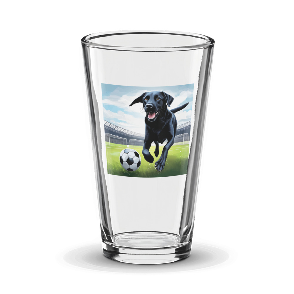 PugMug Custom Black Labrador Retriever Glass Tumbler