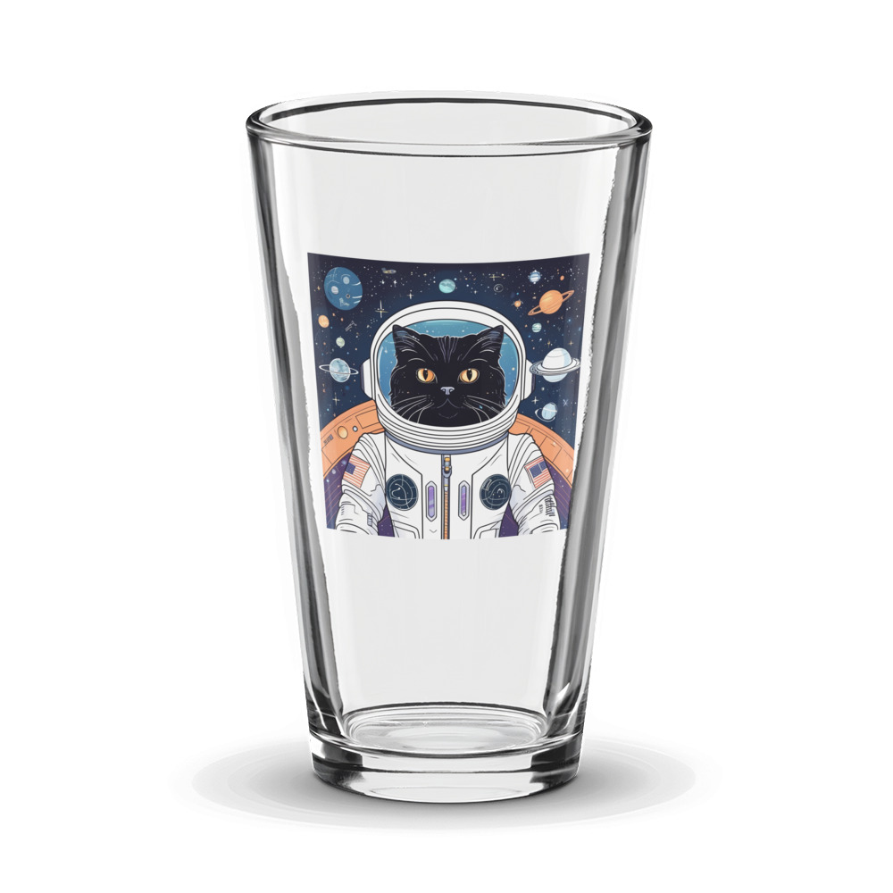 PugMug Custom Black Persian Cat Glass Tumbler