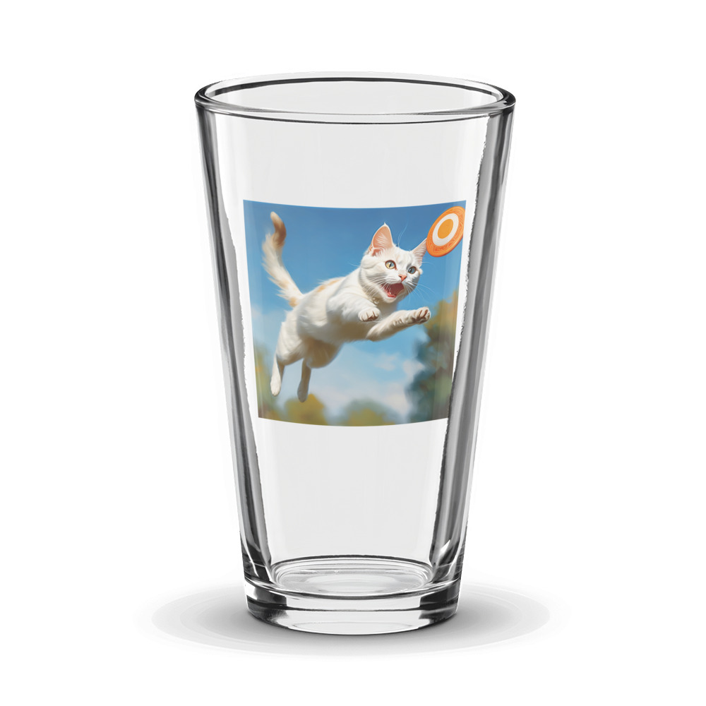 PugMug Custom White Companion Cat Glass Tumbler
