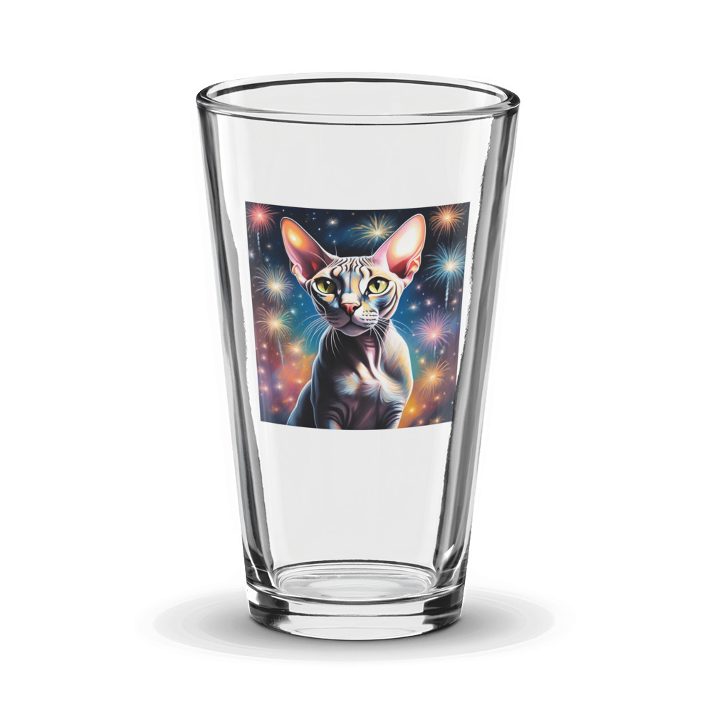 PugMug Custom Tabby Sphynx Cat Glass Tumbler
