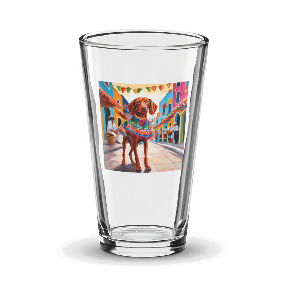 PugMug Custom Vizsla Glass Tumbler