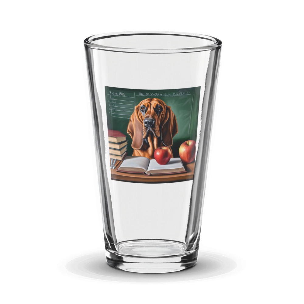 PugMug Custom Bloodhound Glass Tumbler