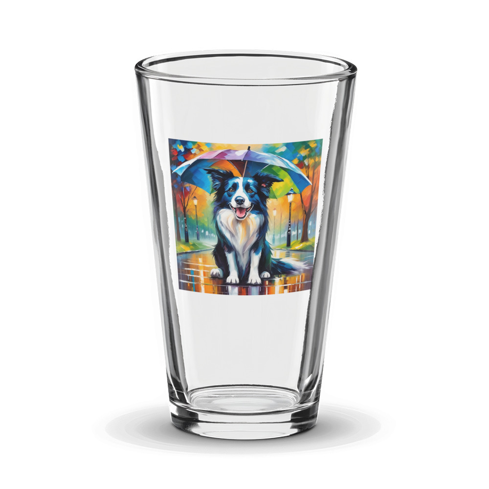 PugMug Custom Border Collie Glass Tumbler