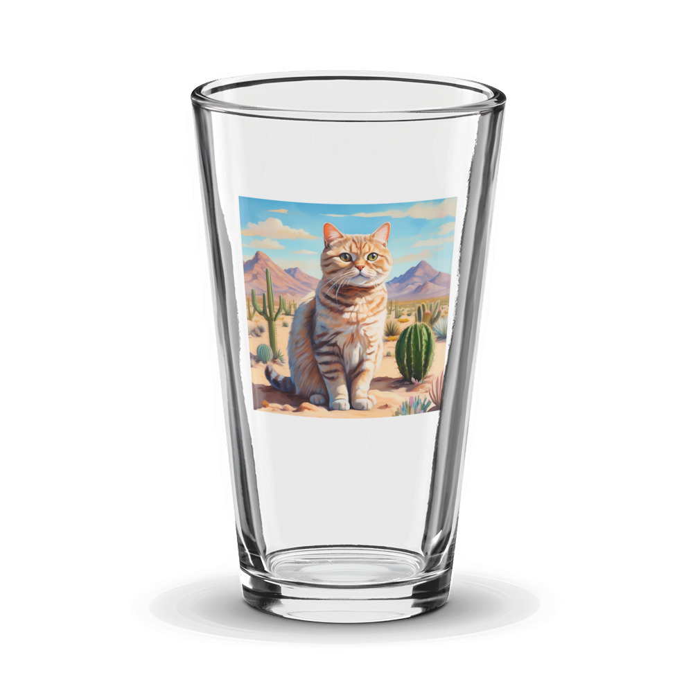 PugMug Custom Tabby Scottish Fold Cat Glass Tumbler