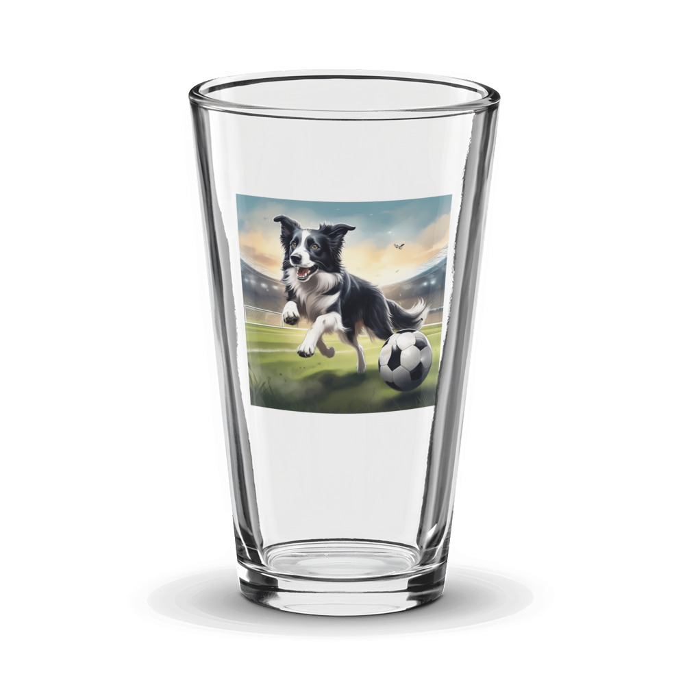 PugMug Custom Border Collie Glass Tumbler