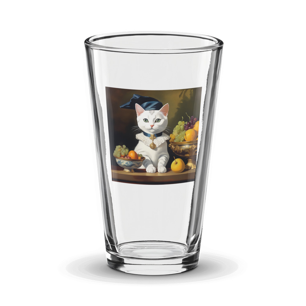 PugMug Custom White American Shorthair Cat Glass Tumbler