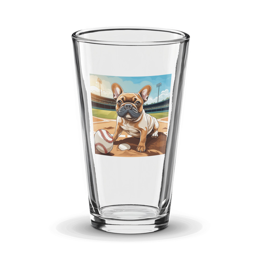PugMug Custom Tan French Bulldog Glass Tumbler