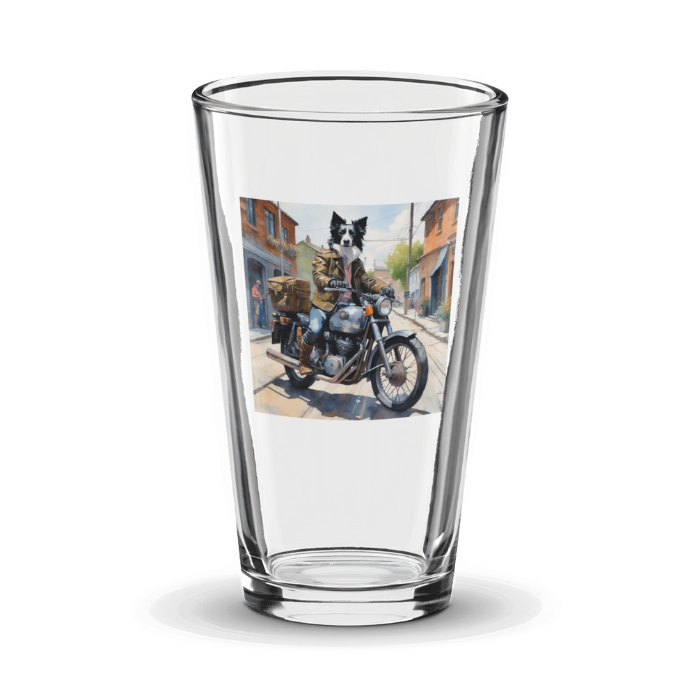 PugMug Custom Border Collie Glass Tumbler