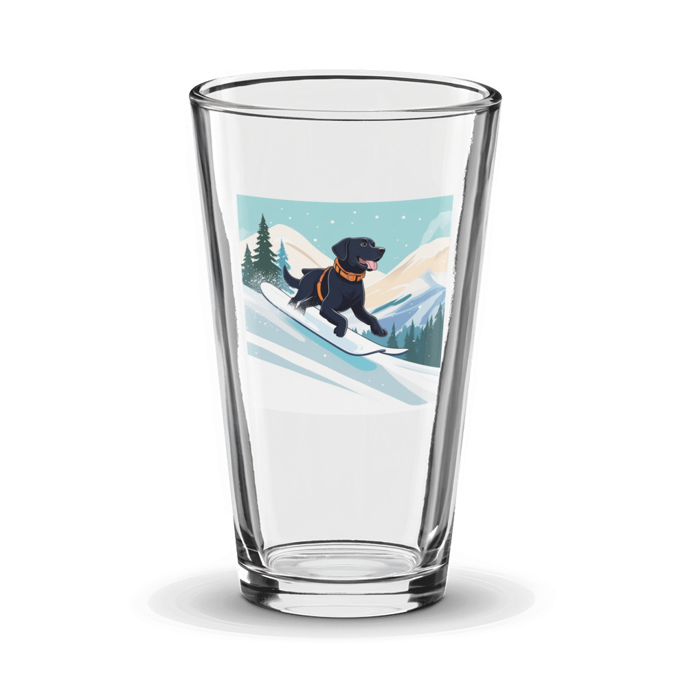 PugMug Custom Black Labrador Retriever Glass Tumbler