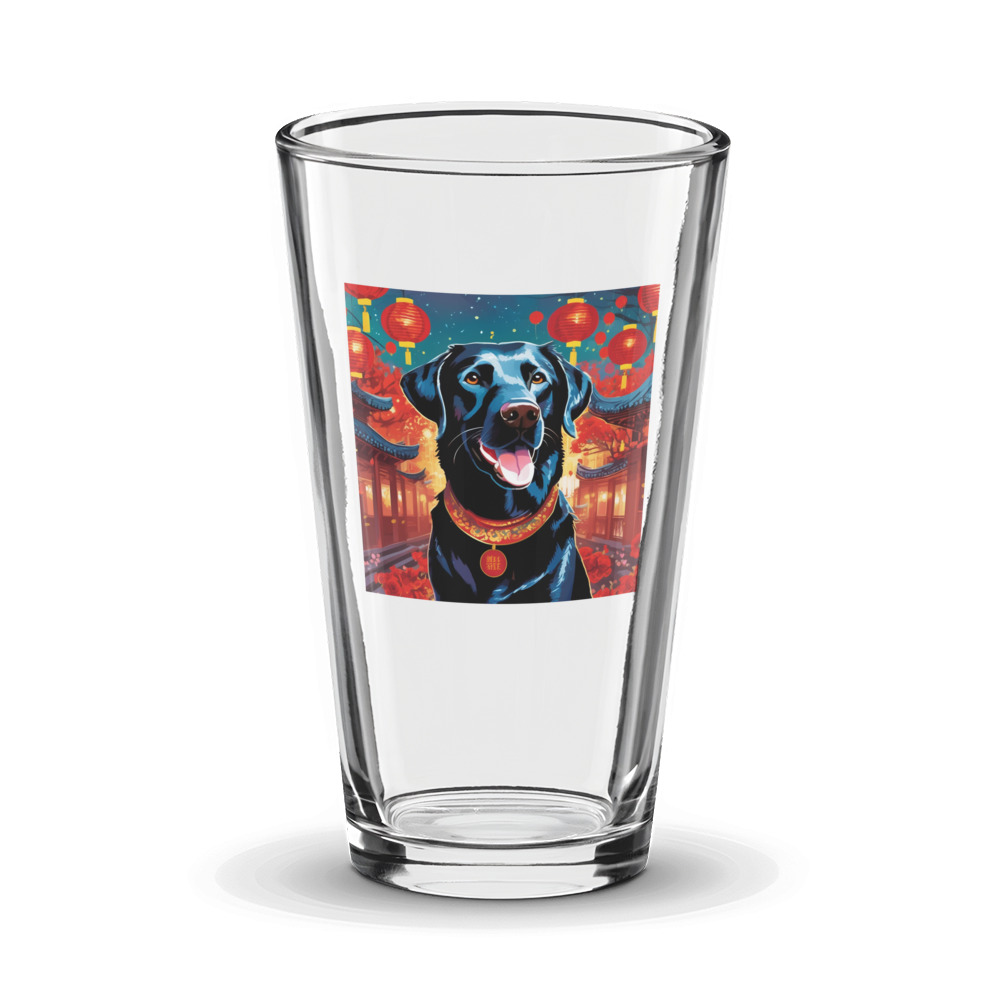 PugMug Custom Black Labrador Retriever Glass Tumbler