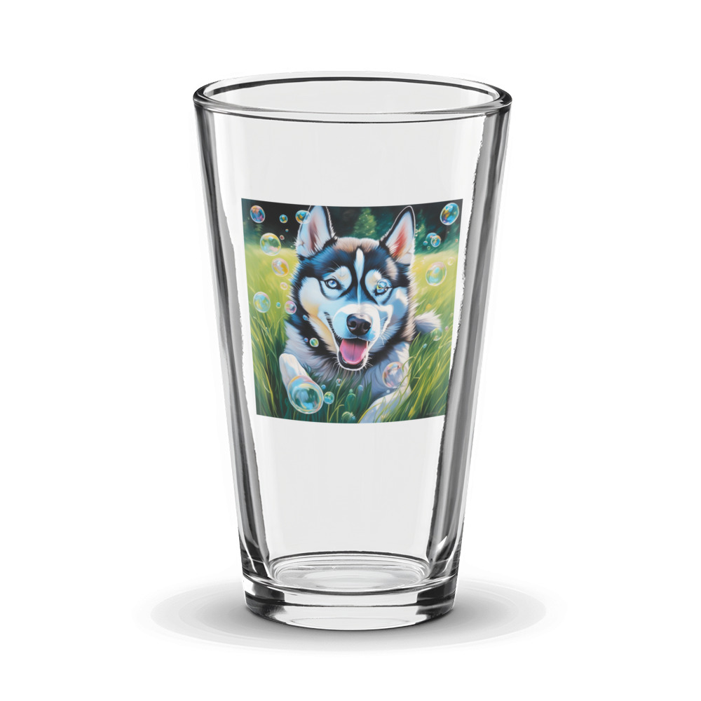 PugMug Custom Siberian Husky Glass Tumbler