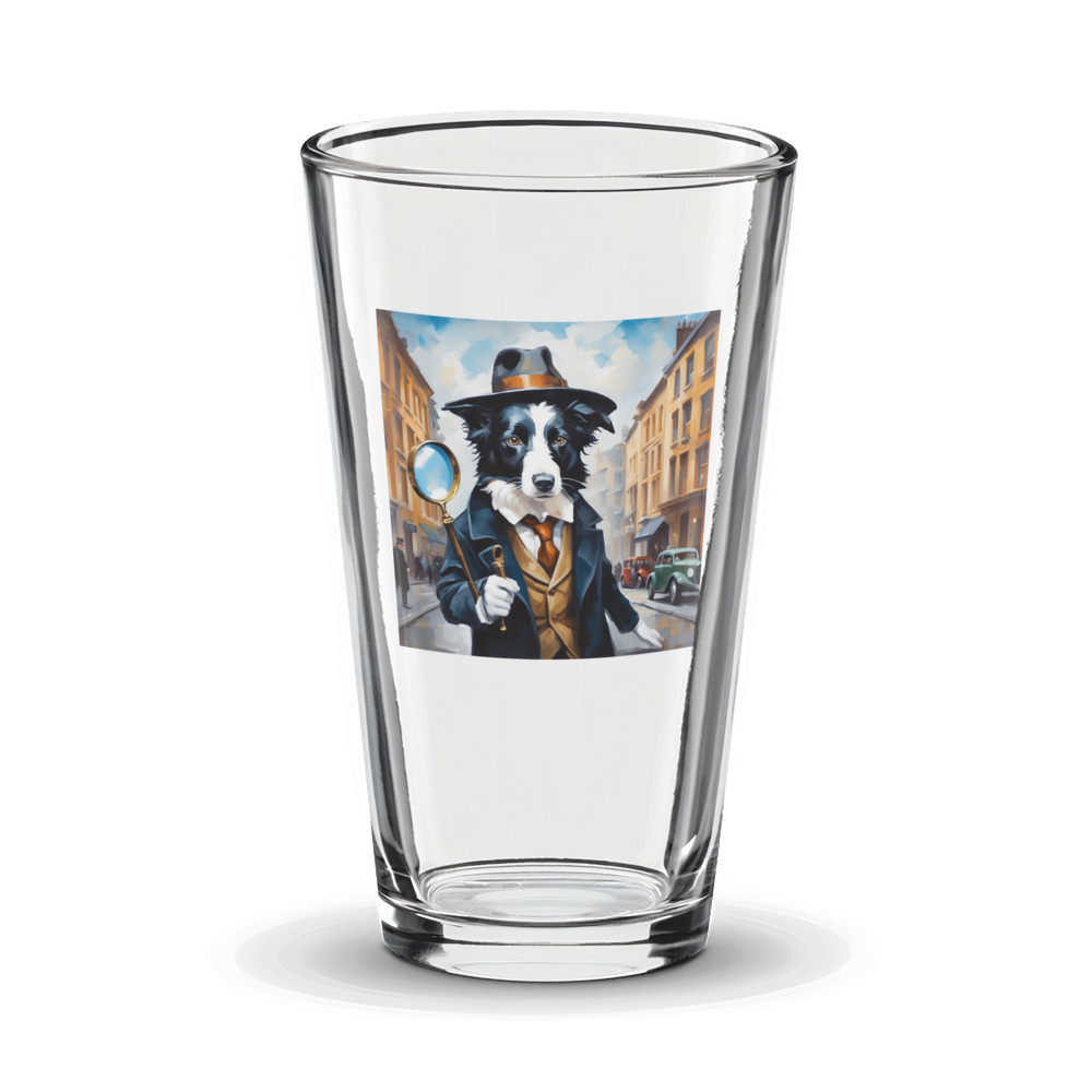 PugMug Custom Border Collie Glass Tumbler