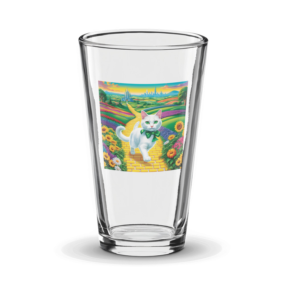 PugMug Custom White Companion Cat Glass Tumbler